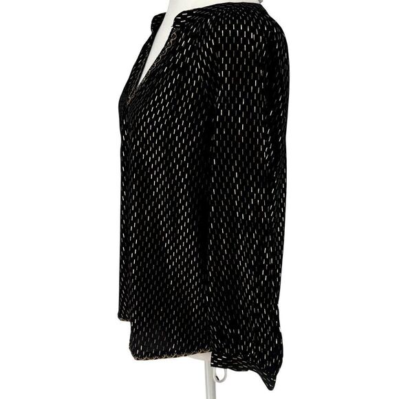 NWT Velvet by Graham & Spencer Black Gold Embroidered Boho Tunic Top XS - Picture 5 of 12